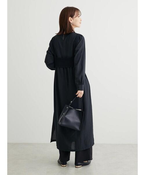 Green　Parks（グリーンパークス）の「B.SET2点ニットジレ+ワンピース（ワンピース・レディース・オフホワイト/ブラック・FREE）」の11枚目の写真