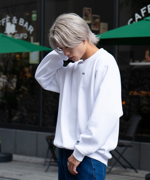 FILA(フィラ)の「【FILA/フィラ】ワンポイントロゴ刺繍 裏起毛クルーネックトレーナー(スウェット・メンズ・ブラック/グリーン/ホワイト/杢グレー・LARGE/MEDIUM/X-LARGE)」の10枚目の写真