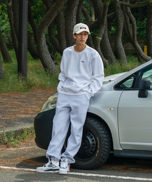 FILA(フィラ)の「【FILA/フィラ】ワンポイントロゴ刺繍 裏起毛クルーネックトレーナー(スウェット・メンズ・ブラック/グリーン/ホワイト/杢グレー・LARGE/MEDIUM/X-LARGE)」の16枚目の写真
