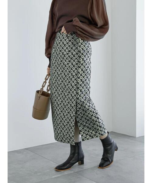 Te chichi(テチチ)の「レオパードジャカードナロースカート(スカート・レディース・ブラック/グレー・F)」の3枚目の写真