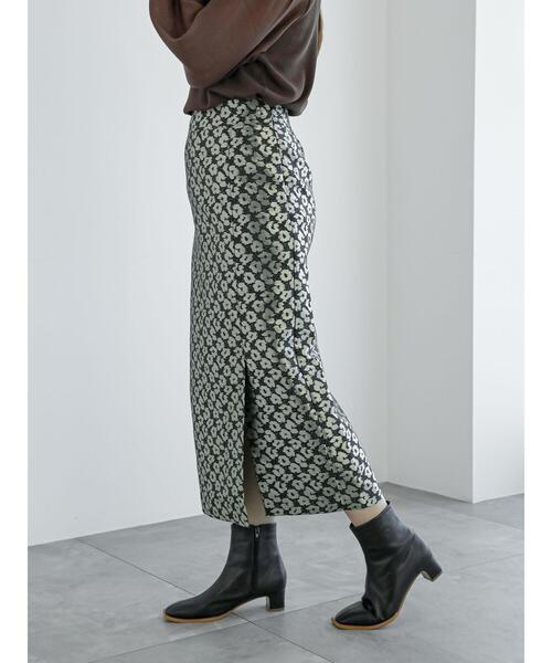 Te chichi(テチチ)の「レオパードジャカードナロースカート(スカート・レディース・ブラック/グレー・F)」の8枚目の写真