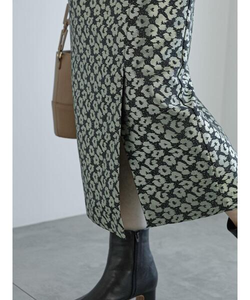 Te chichi(テチチ)の「レオパードジャカードナロースカート(スカート・レディース・ブラック/グレー・F)」の13枚目の写真