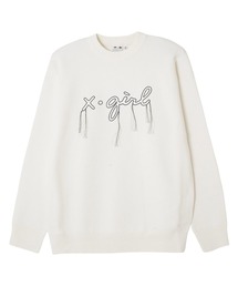 X-girl | DROP STITCH LOGO KNIT TOP(ニット/セーター)