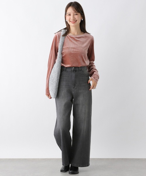 LEPSIM（レプシィム）の「ベロア長袖プルオーバー　964241（Tシャツ/カットソー・レディース・カーキ/ピンク・FREE）」の5枚目の写真