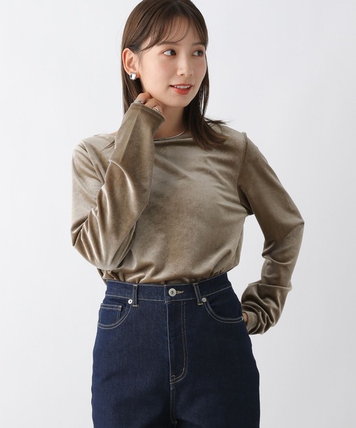 LEPSIM（レプシィム）の「ベロア長袖プルオーバー　964241（Tシャツ/カットソー・レディース・カーキ/ピンク・FREE）」の6枚目の写真