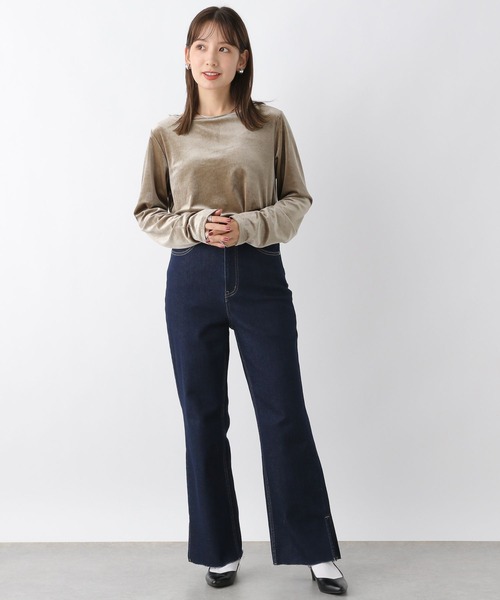 LEPSIM（レプシィム）の「ベロア長袖プルオーバー　964241（Tシャツ/カットソー・レディース・カーキ/ピンク・FREE）」の9枚目の写真