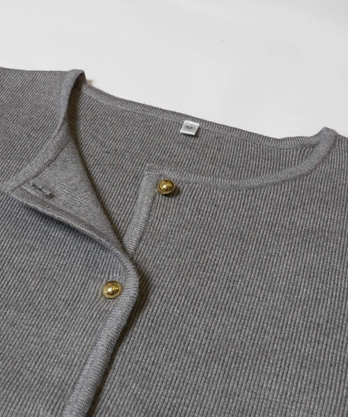 coca（coca）（コカ）の「金ボタンニットカーディガン（カーディガン/ボレロ・レディース・ブラック/ホワイト/ネイビー/グレー/レッド/A/アイボリー/ダークブラウン/ワイン/カーキ/ライトブルー・L/M/S/XL）」の13枚目の写真