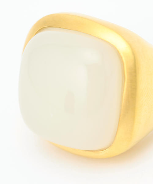 Demi-Luxe BEAMS(デミルクス ビームス)の「LUCAS JACK LONDON / スクエア レジン リング(リング・レディース・ホワイト系その他・約13号/約11号)」の4枚目の写真