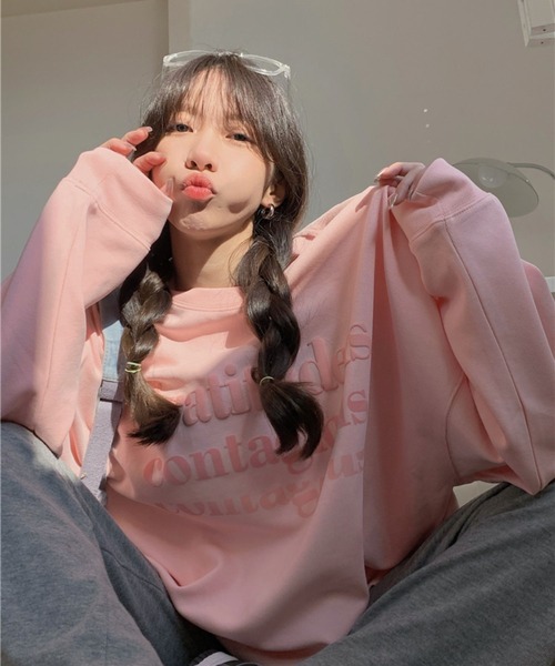 LYEON(リヨン)の「パステルトレーナー(スウェット・レディース・ピンク/ライム/アイボリー/パープル・FREE)」の22枚目の写真
