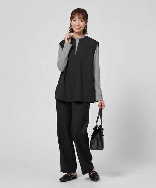 HONEYSUCKLE ROSE（ハニーサックルローズ）の「【HONEYSUCKLE ROSE】ジレベストレイヤード（アンサンブル・レディース・グリーン/ブラック・M/L）」の11枚目の写真