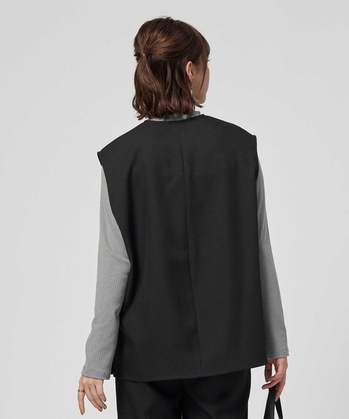 HONEYSUCKLE ROSE（ハニーサックルローズ）の「【HONEYSUCKLE ROSE】ジレベストレイヤード（アンサンブル・レディース・グリーン/ブラック・M/L）」の15枚目の写真