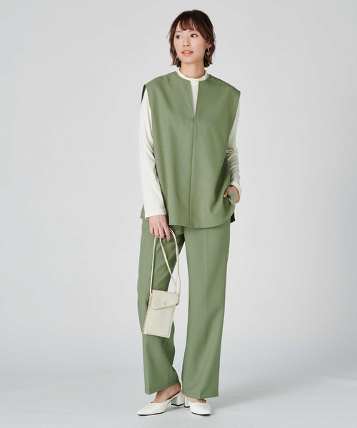 HONEYSUCKLE ROSE（ハニーサックルローズ）の「【HONEYSUCKLE ROSE】ジレベストレイヤード（アンサンブル・レディース・グリーン/ブラック・M/L）」の13枚目の写真