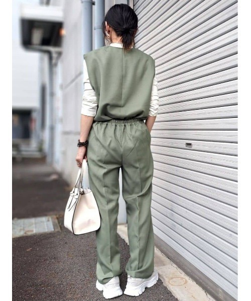 HONEYSUCKLE ROSE（ハニーサックルローズ）の「【HONEYSUCKLE ROSE】ジレベストレイヤード（アンサンブル・レディース・グリーン/ブラック・M/L）」の6枚目の写真