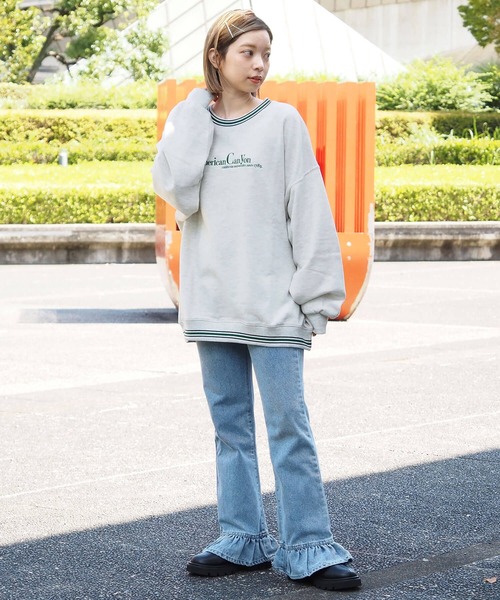 tiptop(ティップトップ)の「【3色展開】裏毛ラインリブビッグプルオーバー(スウェット・レディース・ネイビー/グレー/アイボリー・FREE)」の18枚目の写真
