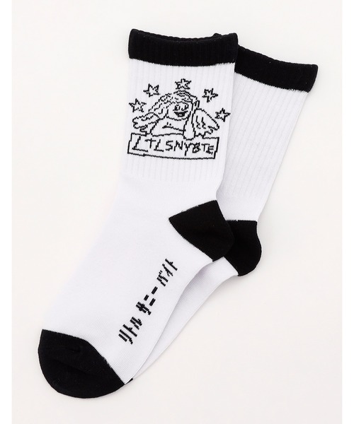 Little sunny bite（リトルサニーバイト）の「angel socks（ソックス/靴下・レディース・ホワイト/ブラック/イエロー・SMALL/MEDIUM）」の4枚目の写真