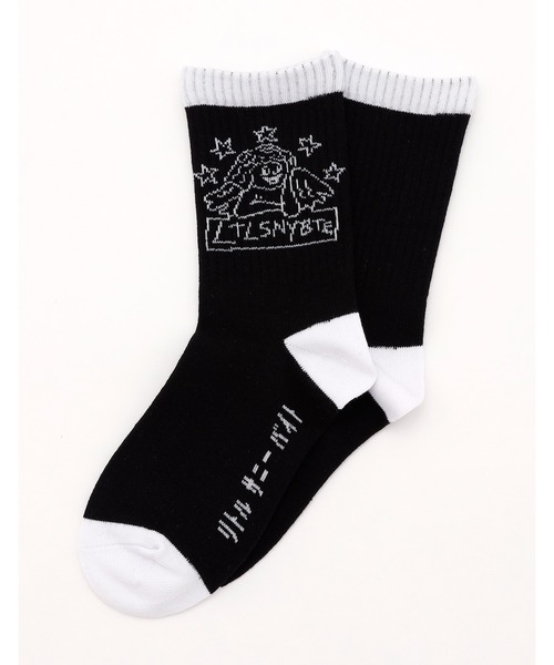 Little sunny bite（リトルサニーバイト）の「angel socks（ソックス/靴下・レディース・ホワイト/ブラック/イエロー・SMALL/MEDIUM）」の8枚目の写真