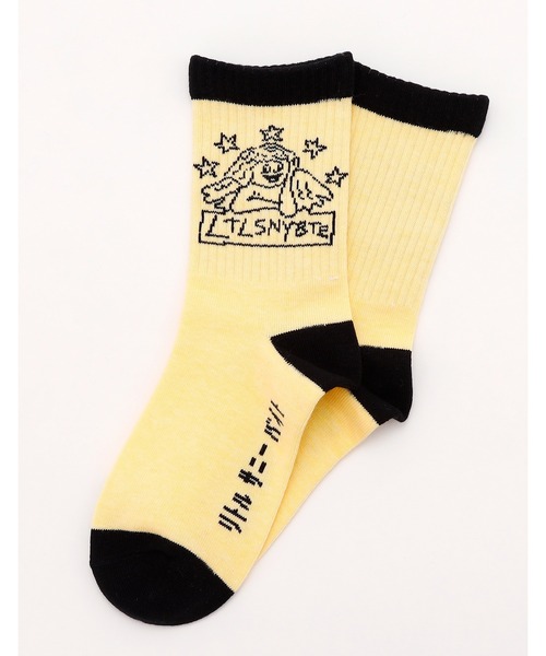 Little sunny bite（リトルサニーバイト）の「angel socks（ソックス/靴下・レディース・ホワイト/ブラック/イエロー・SMALL/MEDIUM）」の12枚目の写真