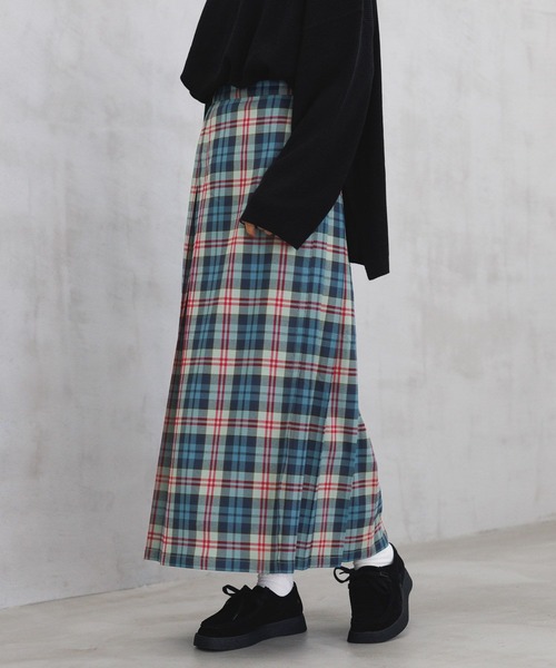 LEPSIM（レプシィム）の「チェックプリーツスカート　971231（スカート・レディース・レッド/ネイビー/ブラック・FREE）」の9枚目の写真