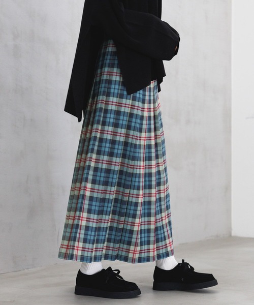 LEPSIM（レプシィム）の「チェックプリーツスカート　971231（スカート・レディース・レッド/ネイビー/ブラック・FREE）」の10枚目の写真