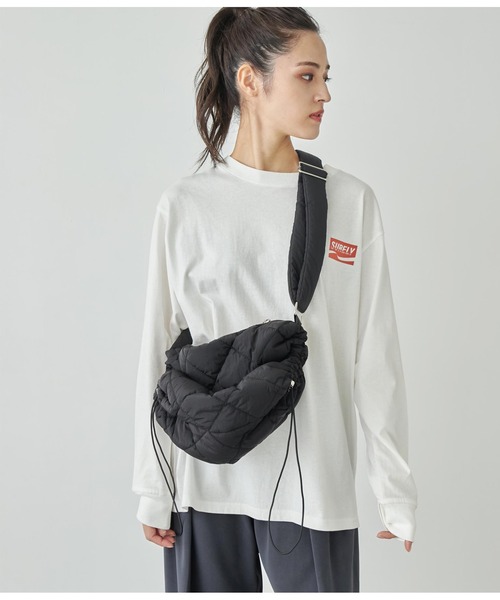 ANAP（アナップ）の「ナイロン キルティングサイドドロストショルダーバッグ（ショルダーバッグ・レディース・ブラック/カーキ/アイボリー・FREE）」の15枚目の写真