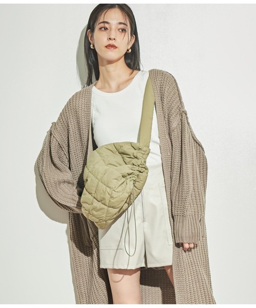 ANAP（アナップ）の「ナイロン キルティングサイドドロストショルダーバッグ（ショルダーバッグ・レディース・ブラック/カーキ/アイボリー・FREE）」の18枚目の写真