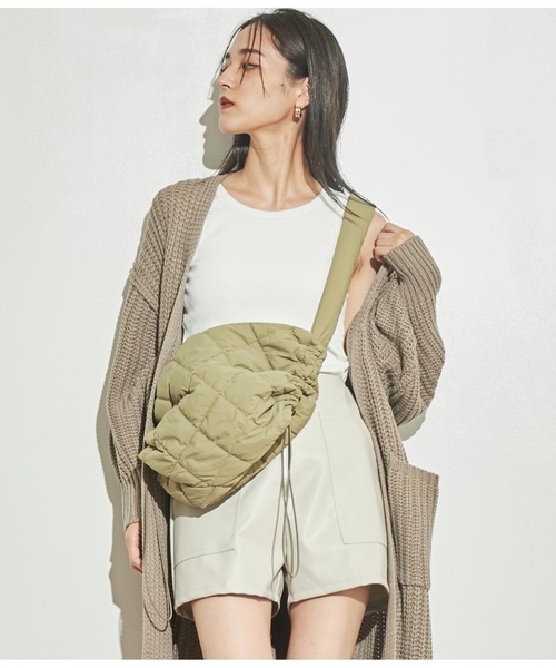 ANAP（アナップ）の「ナイロン キルティングサイドドロストショルダーバッグ（ショルダーバッグ・レディース・ブラック/カーキ/アイボリー・FREE）」の20枚目の写真