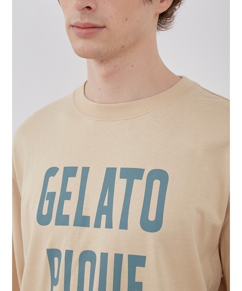 gelato pique（ジェラートピケ）の「【UNISEX】ワンポイントロゴロングTシャツ（Tシャツ/カットソー・レディース・オートミール/イエロー・S-M/M-L）」の6枚目の写真