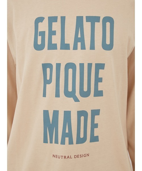 gelato pique（ジェラートピケ）の「【UNISEX】ワンポイントロゴロングTシャツ（Tシャツ/カットソー・レディース・オートミール/イエロー・S-M/M-L）」の7枚目の写真
