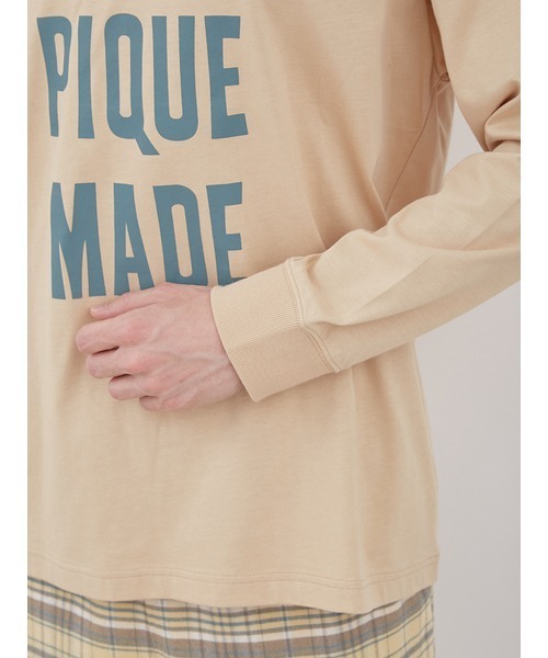 gelato pique（ジェラートピケ）の「【UNISEX】ワンポイントロゴロングTシャツ（Tシャツ/カットソー・レディース・オートミール/イエロー・S-M/M-L）」の8枚目の写真