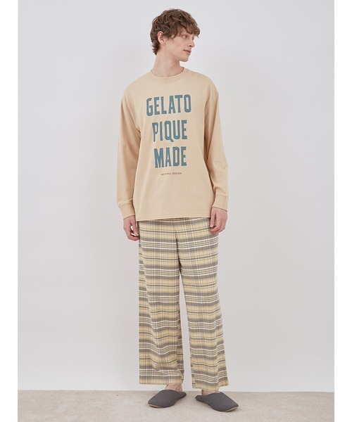gelato pique（ジェラートピケ）の「【UNISEX】ワンポイントロゴロングTシャツ（Tシャツ/カットソー・レディース・オートミール/イエロー・S-M/M-L）」の11枚目の写真