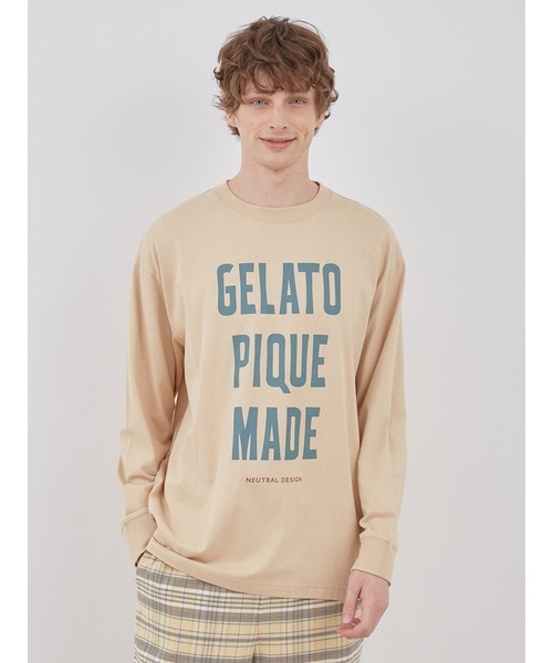 gelato pique（ジェラートピケ）の「【UNISEX】ワンポイントロゴロングTシャツ（Tシャツ/カットソー・レディース・オートミール/イエロー・S-M/M-L）」の13枚目の写真