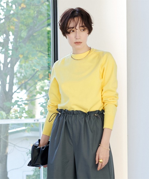 UR'S（ユアーズ）の「ｽｳｪｯﾄﾗｲｸｸﾛｯﾌﾟﾄﾞﾆｯﾄ（ニット/セーター・レディース・ピンク/イエロー/ネイビー/ブルー系その他/オフホワイト・L/M/S）」の5枚目の写真