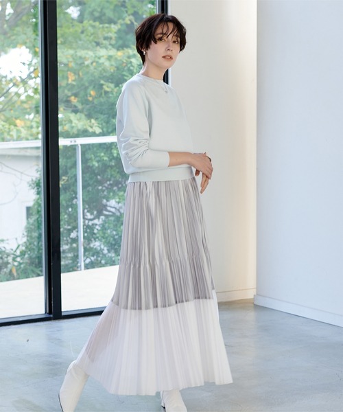 UR'S（ユアーズ）の「ｽｳｪｯﾄﾗｲｸｸﾛｯﾌﾟﾄﾞﾆｯﾄ（ニット/セーター・レディース・ピンク/イエロー/ネイビー/ブルー系その他/オフホワイト・L/M/S）」の9枚目の写真