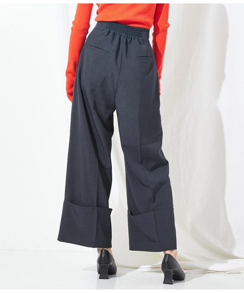 Settimissimo（セッティミッシモ）の「ロールアップ ブロード ワイドパンツ（その他パンツ・レディース・モカ/スミクロ・M）」の12枚目の写真