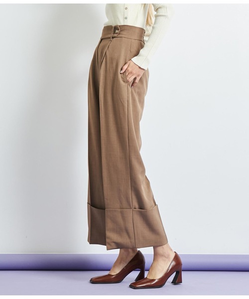 Settimissimo（セッティミッシモ）の「ロールアップ ブロード ワイドパンツ（その他パンツ・レディース・モカ/スミクロ・M）」の22枚目の写真