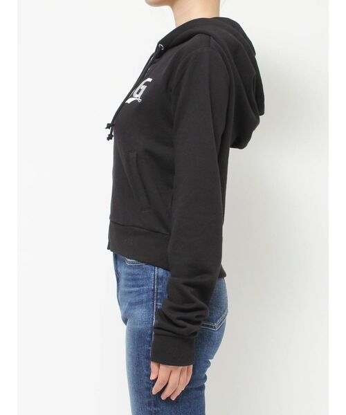 GYDA（ジェイダ）の「G embroidery ZIPUPスウェットパーカー（パーカー・レディース・ブラック/オフホワイト・FREE）」の21枚目の写真