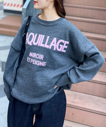 【一部店舗限定】ロゴジャガードニット