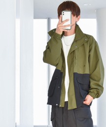 ナイロンワッシャー バイカラーマウンテンパーカー レディース メンズ
