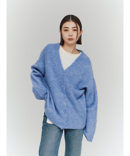 Vicente（ヴィセンテ）の「V Neck knit cardigan（カーディガン/ボレロ・レディース・ブルー・FREE）」の7枚目の写真