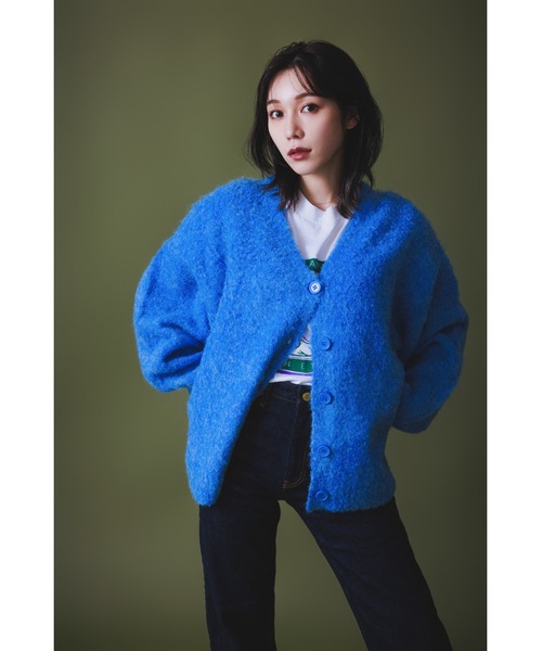 Vicente（ヴィセンテ）の「V Neck knit cardigan（カーディガン/ボレロ・レディース・ブルー・FREE）」の11枚目の写真