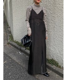 BLACK BY MOUSSY | layered long slit dress(レイヤードロングスリットドレス)(ワンピース)