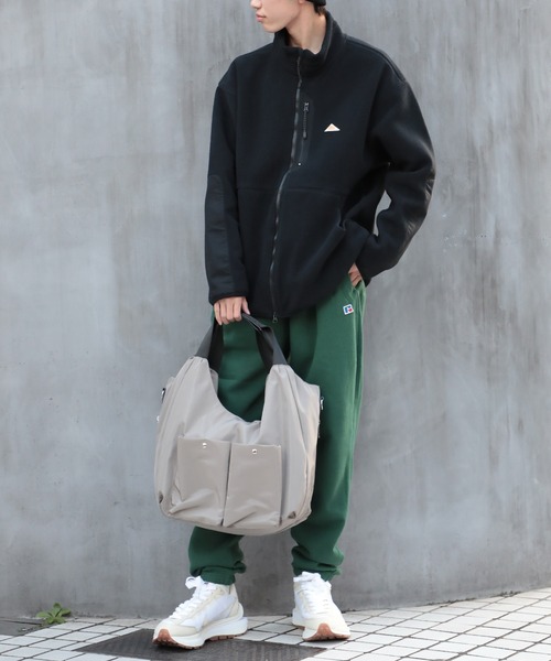 MAISON CLUB（メゾンクラブ）の「【MAISON CLUB】マルチ収納2WAYナイロントート ショルダーバッグ KNF037（ショルダーバッグ・メンズ・グレー/ダークグレー/ブラック・FREE）」の7枚目の写真