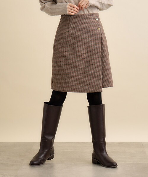 grove(グローブ)の「◆トレンドコーデが楽しめる大人のミニスカート(スカート・レディース・チャコールグレー/ダークブラウン系1・01/02/03/04/05)」の12枚目の写真
