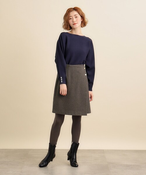 grove(グローブ)の「◆トレンドコーデが楽しめる大人のミニスカート(スカート・レディース・チャコールグレー/ダークブラウン系1・01/02/03/04/05)」の6枚目の写真