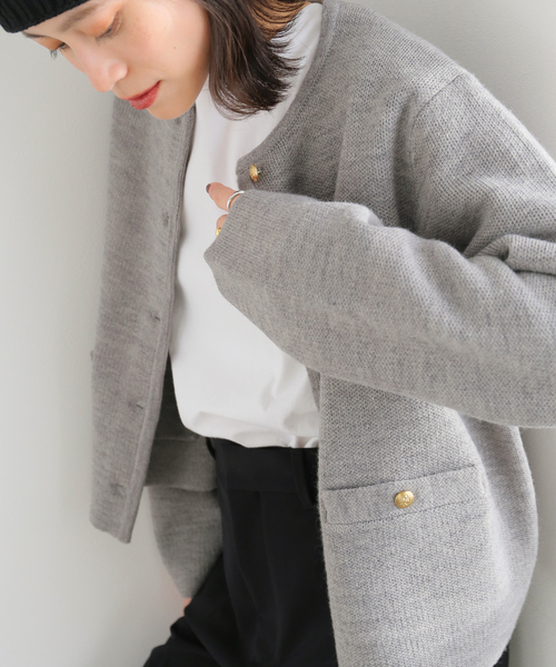 【ジャーナルスタンダード】ウールミックスコンパクトカーディガン JOURNAL STANDARD（ジャーナルスタンダード）の「ウールミックス