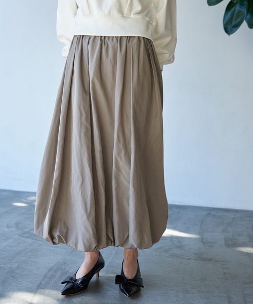 VIS(ビス)の「メモリーツイルバルーンスカート(スカート・レディース・ブラック/グレー系その他/ホワイト系その他5・FREE)」の8枚目の写真