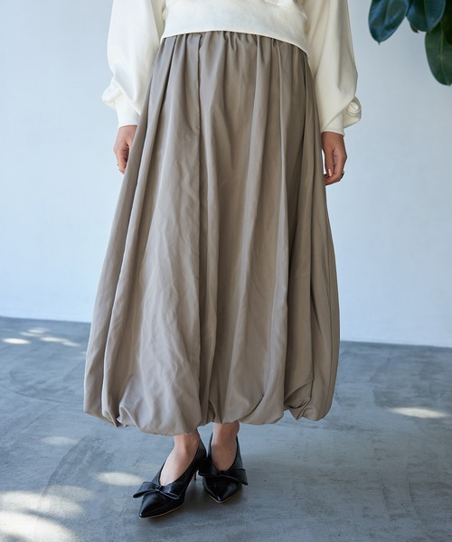 VIS(ビス)の「メモリーツイルバルーンスカート(スカート・レディース・ブラック/グレー系その他/ホワイト系その他5・FREE)」の9枚目の写真