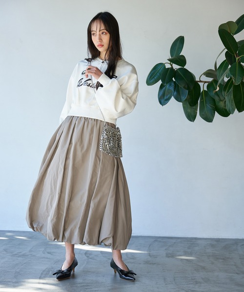 VIS(ビス)の「メモリーツイルバルーンスカート(スカート・レディース・ブラック/グレー系その他/ホワイト系その他5・FREE)」の11枚目の写真