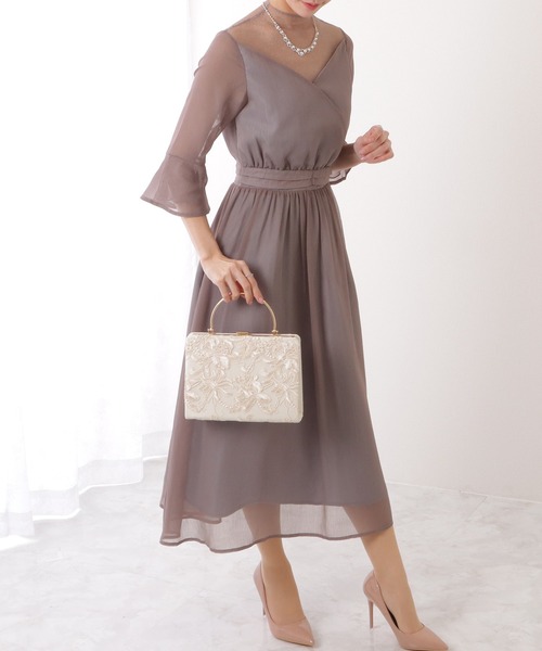 Lace Ladies（レースレディース）の「フラワー 刺繍 ハンドル付き パーティー バッグ（クラッチバッグ・レディース・アイボリー/ブラック/シルバー・FREE）」の8枚目の写真