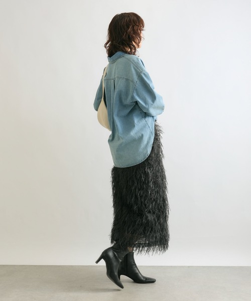 RIVE DROITE（リヴドロワ）の「MONN.:.(モン)/デニムプルオーバー（シャツ/ブラウス・レディース・ブルー/インディゴブルー・FREE）」の20枚目の写真